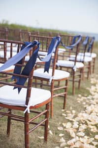 Bänder an den Stühlen