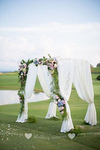 Оформление свадебной церемонии на Самуи Организатор свадеб и праздников в Таиланде. Хуахин острова Самуи и Чанг и другие Шатер в винтажном стиле_кружевная ткань