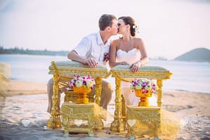 Wedding with Buddhist monks on Samui Wedding and event planner in Thailand. Hua Hin, Samui and Chang islands and others The ritual of Rot Nam Song