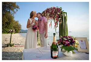 Beach Wedding, Decoration - Floral Arch Wedding on the tropical islands of Thailand. Ceremonies on the island of Samui, Chang, Koh Mak, Rayang and others. The happy moments of your wedding abroad will be captured by a professional photographer. And in the evening, on a beach of enchanting beauty, in a secluded place that will be decorated especially for you, thousands of candles will be lit. Snow-white silk, which decorates the awning, fluttering from the light warm Thai breeze; chairs with capes on which flowers and small compliments for relatives and guests will be placed, are arranged in neat rows, and the wedding arch is decorated with a variety of flowers and inflorescences, including white orchids. All this is the wedding of your dreams in Thailand. A wedding on an island can be just for the two of you, where we will hold a symbolic ceremony to the sound of the waves and the beating of your hearts. In order to carry it out, you do not need to spend a lot of time searching for all the components, just contact us and we will take care of all the hassle. Wedding on the tropical islands of Thailand. Ceremonies on the island of Samui, Chang, Koh Mak, Rayang and others. The happy moments of your wedding abroad will be captured by a professional photographer. And in the evening, on a beach enchanting with its beauty, in a secluded place that will be decorated especially for you, thousands of candles will be lit. Snow-white silk, which decorates the awning, fluttering from a light warm Thai breeze; chairs with capes on which flowers and small compliments for relatives and guests will be placed, are arranged in even rows, and the wedding arch is decorated with a variety of flowers and inflorescences, including white orchids. All this is your dream wedding in Thailand. A wedding on the island can be just for the two of you, where we will hold a symbolic ceremony to the sound of the waves and the beating of your hearts. In order to make it happen, you don’t have to spend a lot of time searching for all the components, just contact us and we will take care of all the hassle.