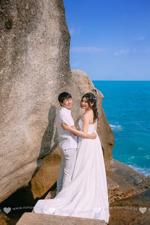 사무이 섬의 해변에서 M&N 결혼식. 태국의 사무이 결혼식 및 휴가 주최자. 후아힌 사무이 및 창 제도 등 3