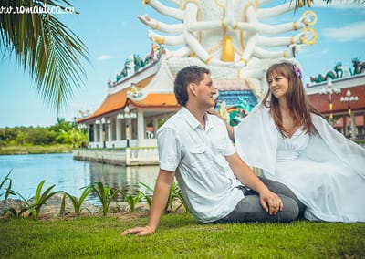 Буддийская  свадьба в храме на Самуи, Чанге, Пхукете, Паттайе