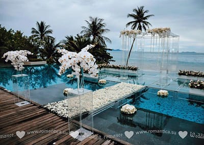 泰國獨特的婚禮儀式和浪漫晚餐。華欣、蘇梅島、昌島和其他島嶼。專業的照片拍攝和難忘的時刻，充滿熱帶的溫暖和海風的柔情。.