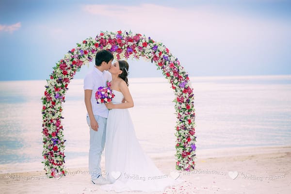 사무이 섬의 해변에서 M&N 결혼식. 태국의 사무이 결혼식 및 휴가 주최자. 후아힌 사무이 및 창 제도 등 26