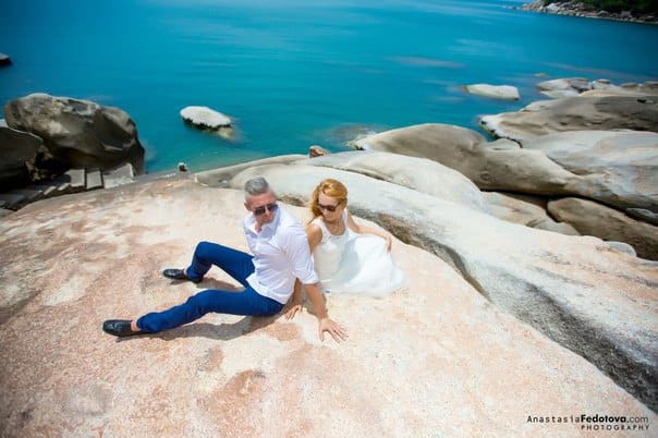Séance photo tropicale à Koh Samui pour nos amoureux d'Allemagne Organisateur de mariages et de vacances en Thaïlande. Hua Hin Samui et les îles Chang et autres 3