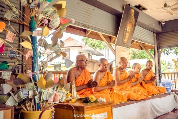 Свадьба на Самуи с буддийскими монахами, буддийская свадьба Организатор свадеб и праздников в Таиланде. Хуахин острова Самуи и Чанг и другие 19
